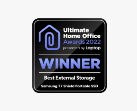 サムスン半導体日本のT7 Shieldは、2022年、Laptop Ultimate Home Officeで受賞しました。