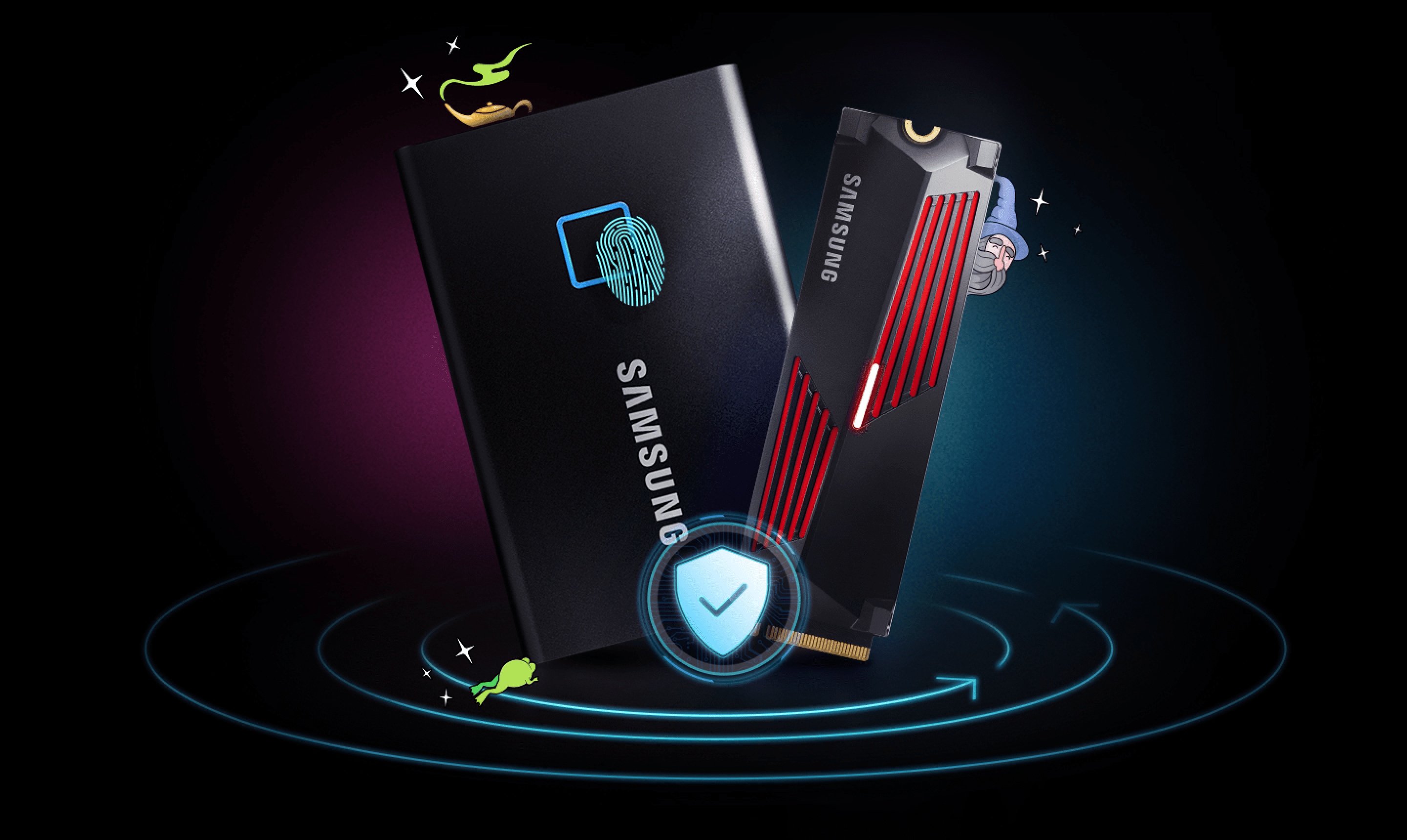 An illustrative image of Samsung Magician Software's Secure Erase feature.