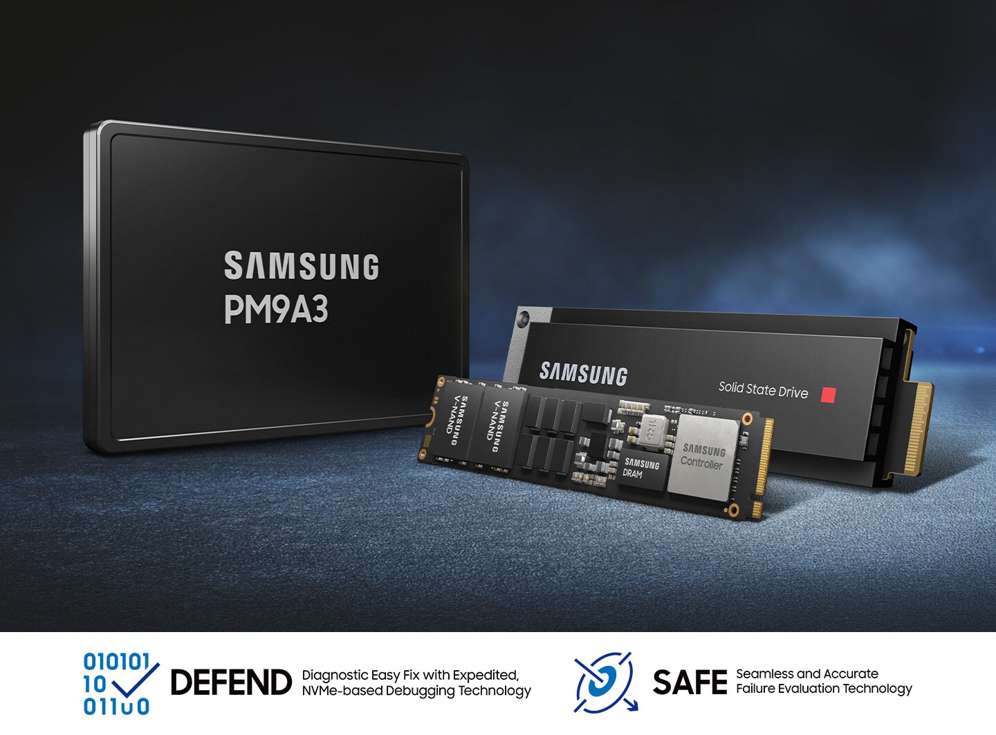 An illustrative image of PM9A3 chip various Form Factors Engineered to suit a range of data centers.